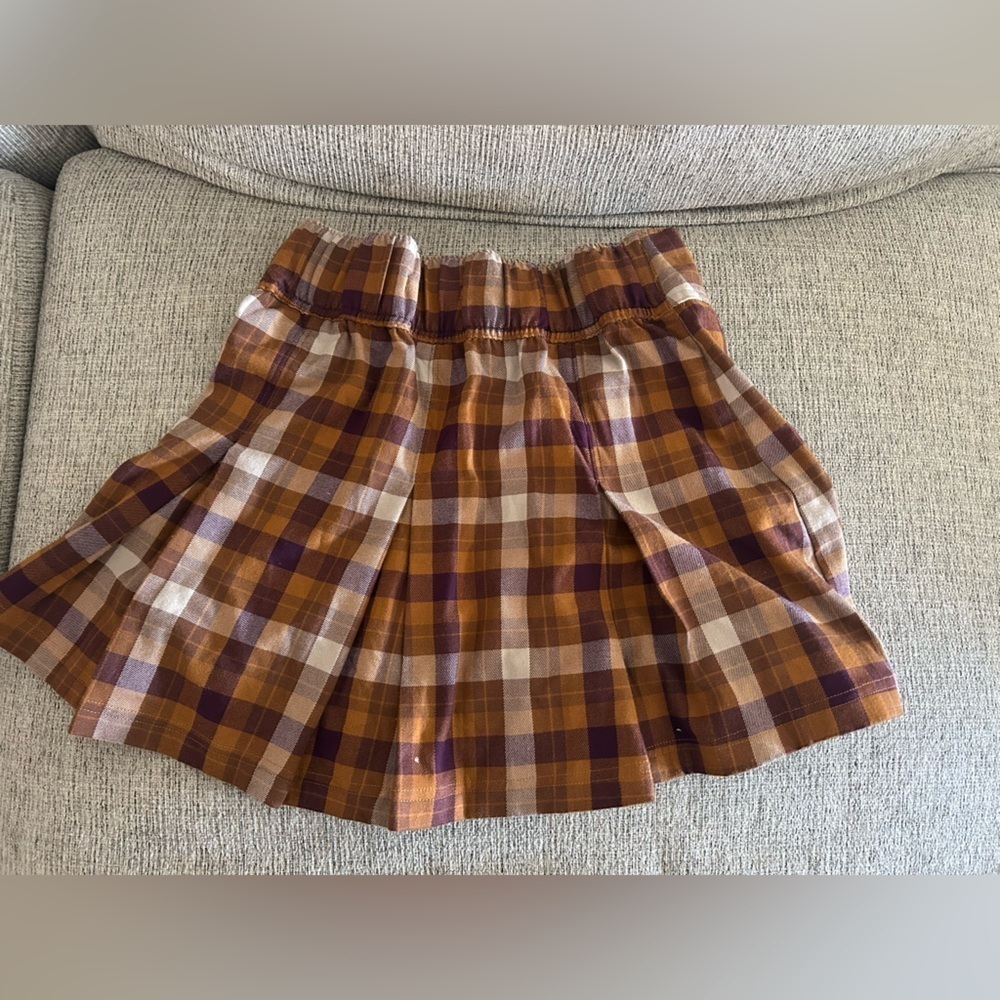 SO Plaid Skater Skirt in Brown and Purple - Picture 7 of 7